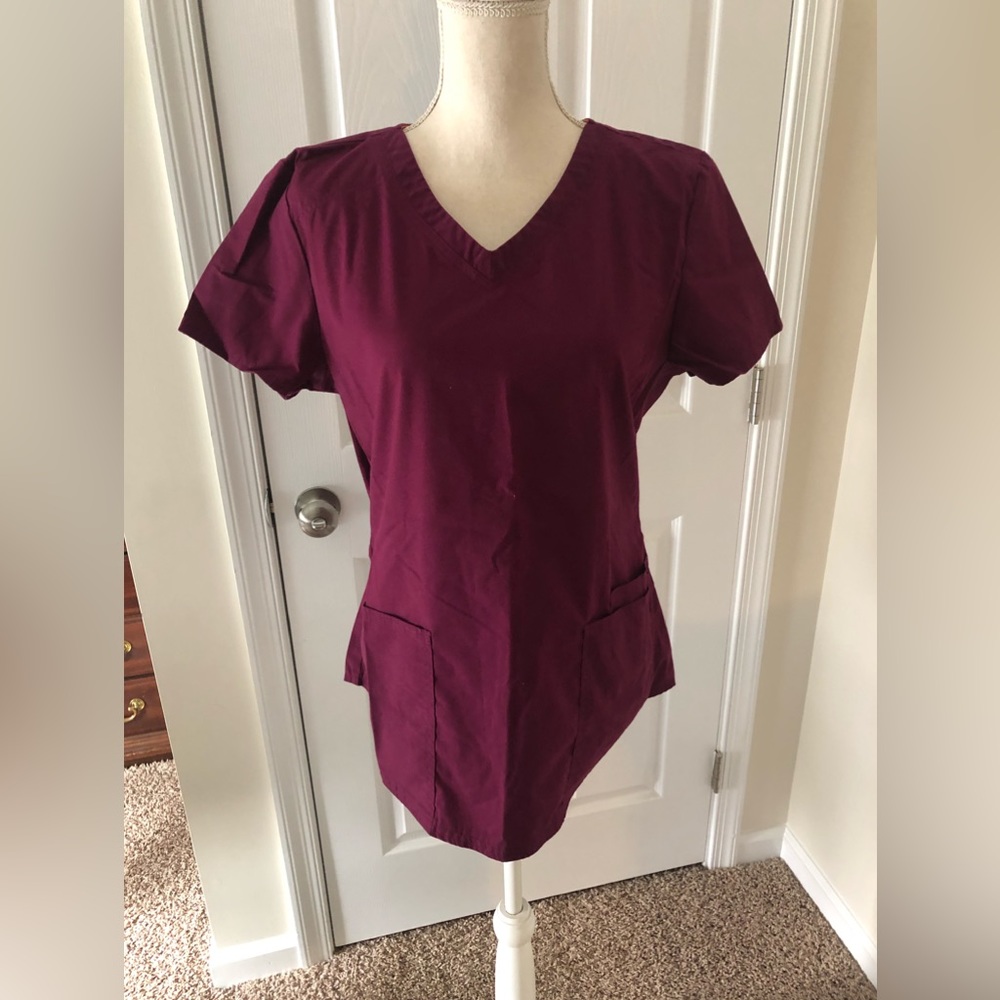 Scrubstar Burgundy Scrub Top